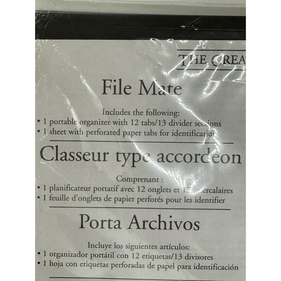 Creative Memories File Mate 1 Portable Organizer | 12 Tabs, 13 Divider Black NEW - Picture 2 of 7